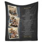 Custom Song Lyrics, Upload Photo, 3 Photos, Customizable Text, Blanket