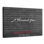Custom Song Lyrics And Customizable Text Black Background Canvas