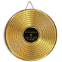 Custom Song Lyrics, Gold Vinyl Record, Customizable Song Name And Text Round Wood Sign
