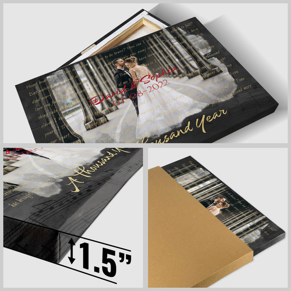Custom Song Lyrics, Upload Photo, Customizable Song Name And Text Canvas