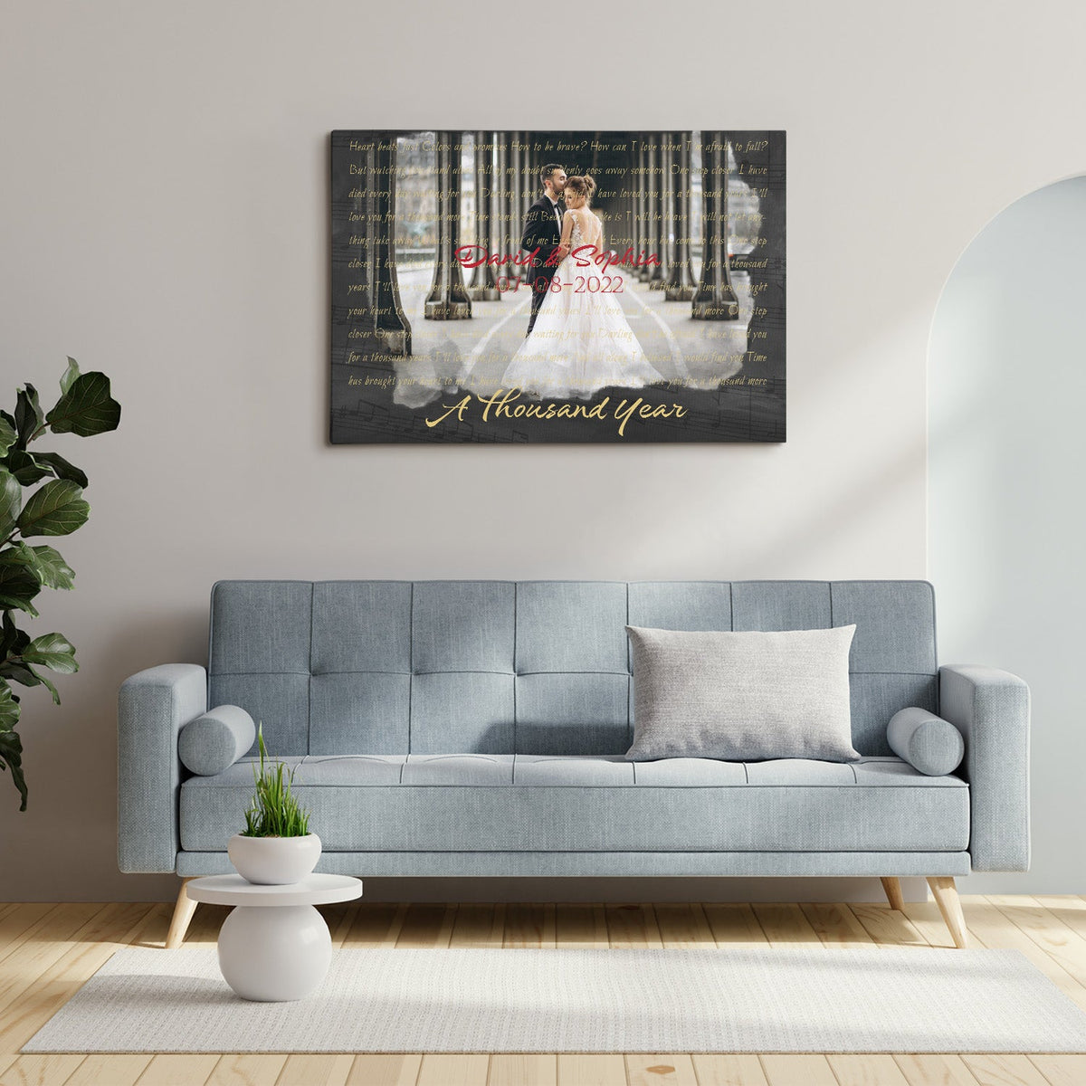 Custom Song Lyrics, Upload Photo, Customizable Song Name And Text Canvas