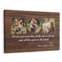 Mom Custom Photo - Customizable Dark Wood Background Canvas