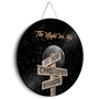 Custom Night Sky By Location, Customizable Name And Date, Round Wood Sign