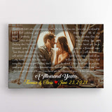 Custom Song Lyrics, Upload Photo, Personalized Song Name And Text Canvas Wall Art