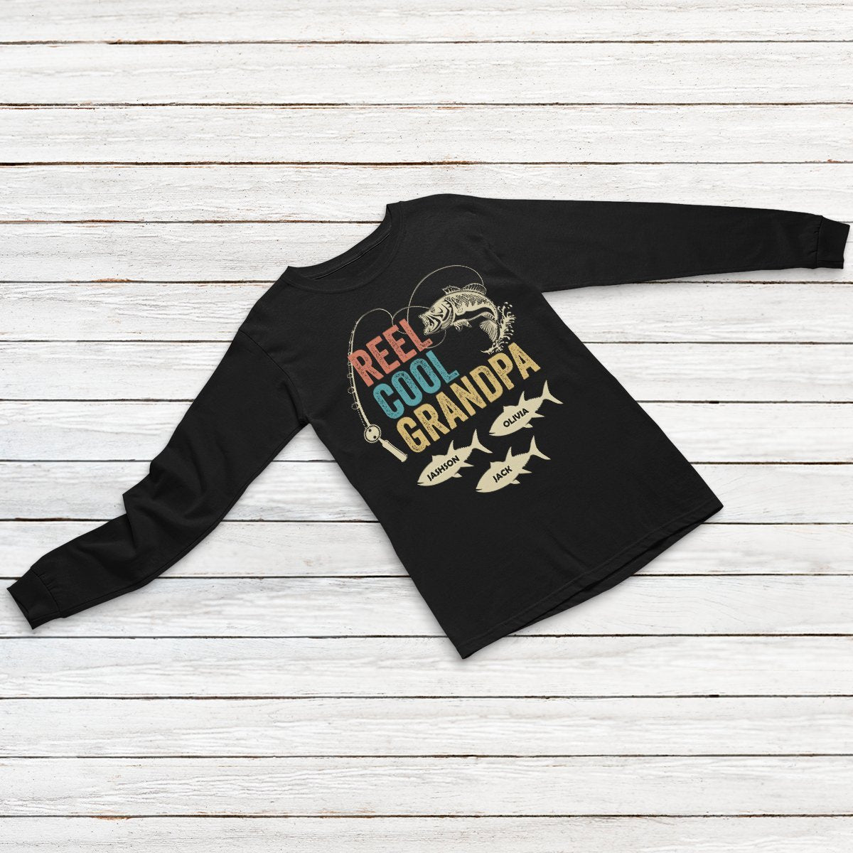 Reel Cool Grandpa Personalized Shirt