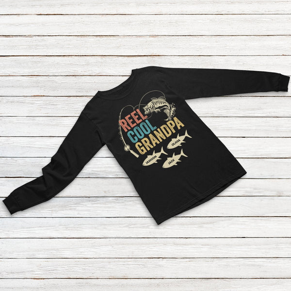 Reel Cool Grandpa Personalized Shirt