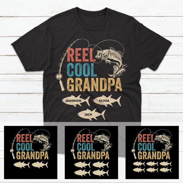 Reel Cool Grandpa Personalized Shirt