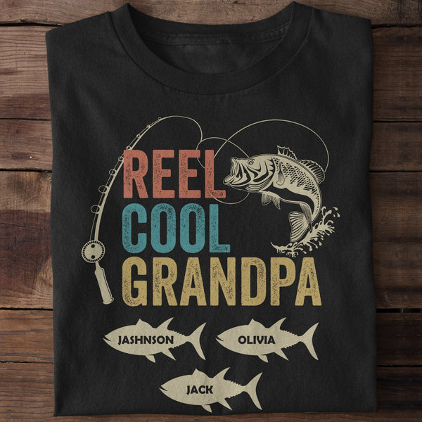 Reel Cool Grandpa Personalized Shirt